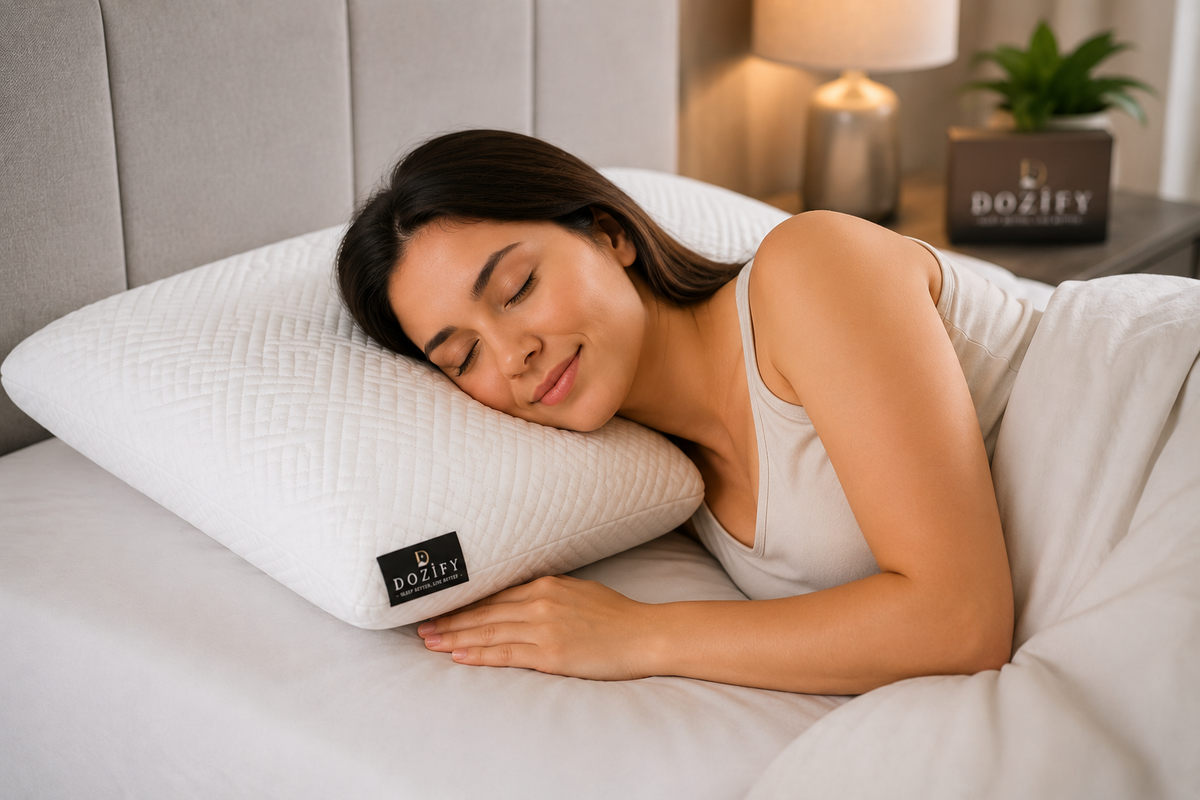 Dozify Ergonomic Memory Foam Pillow for Neck & Back Support